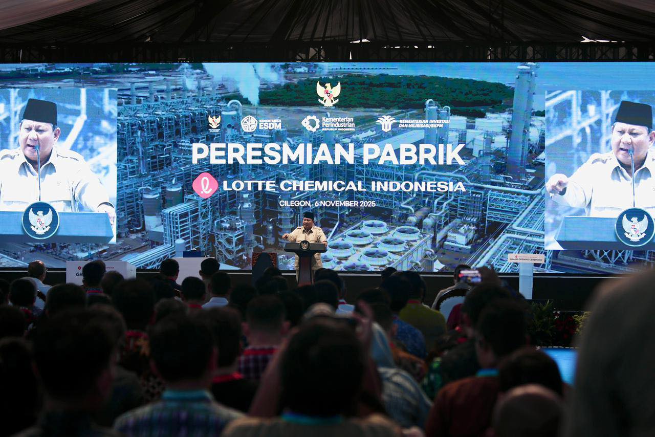 Pabrik Lotte Chemical Indonesia Diresmikan Langsung oleh Prabowo